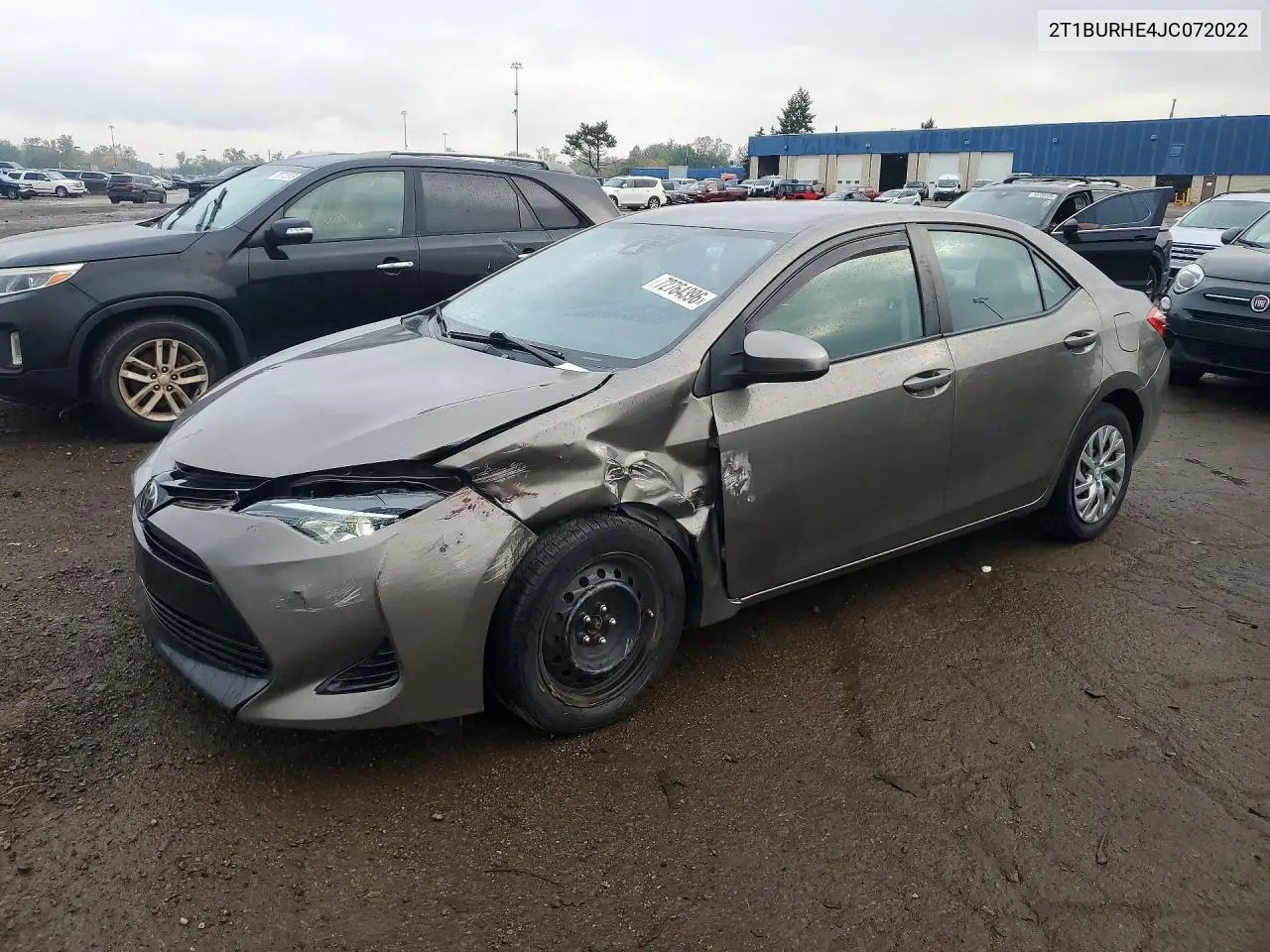TOYOTA COROLLA 2018, VIN 2T1BURHE4JC072022