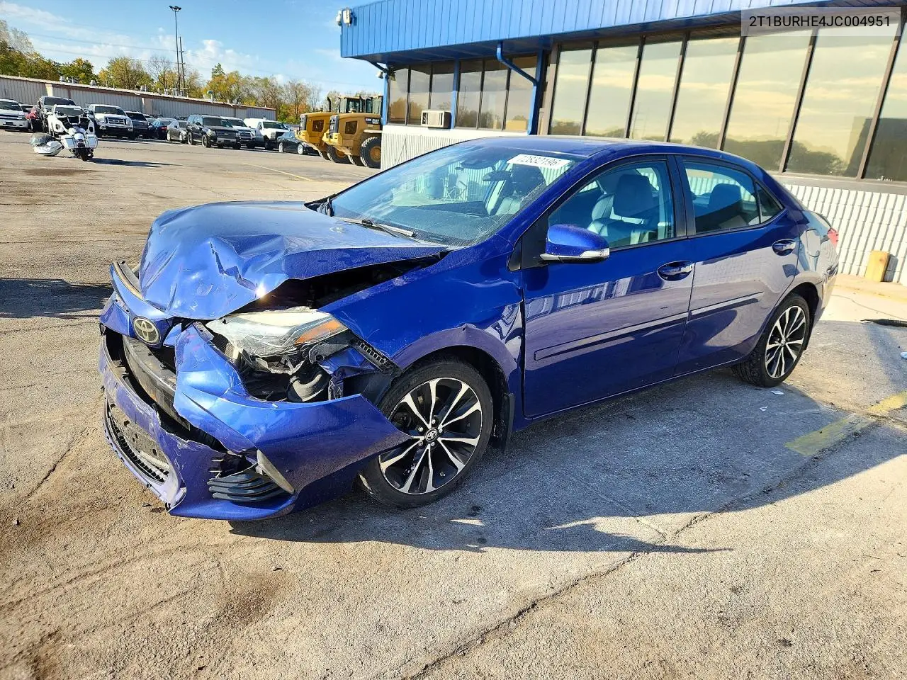 TOYOTA COROLLA 2018, VIN 2T1BURHE4JC004951