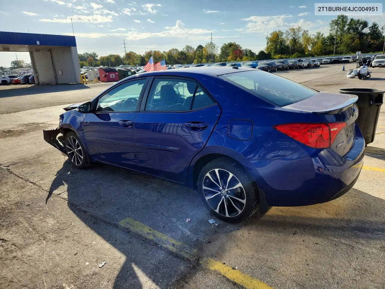 2018 TOYOTA COROLLA VIN 2T1BURHE4JC004951 — фото 2