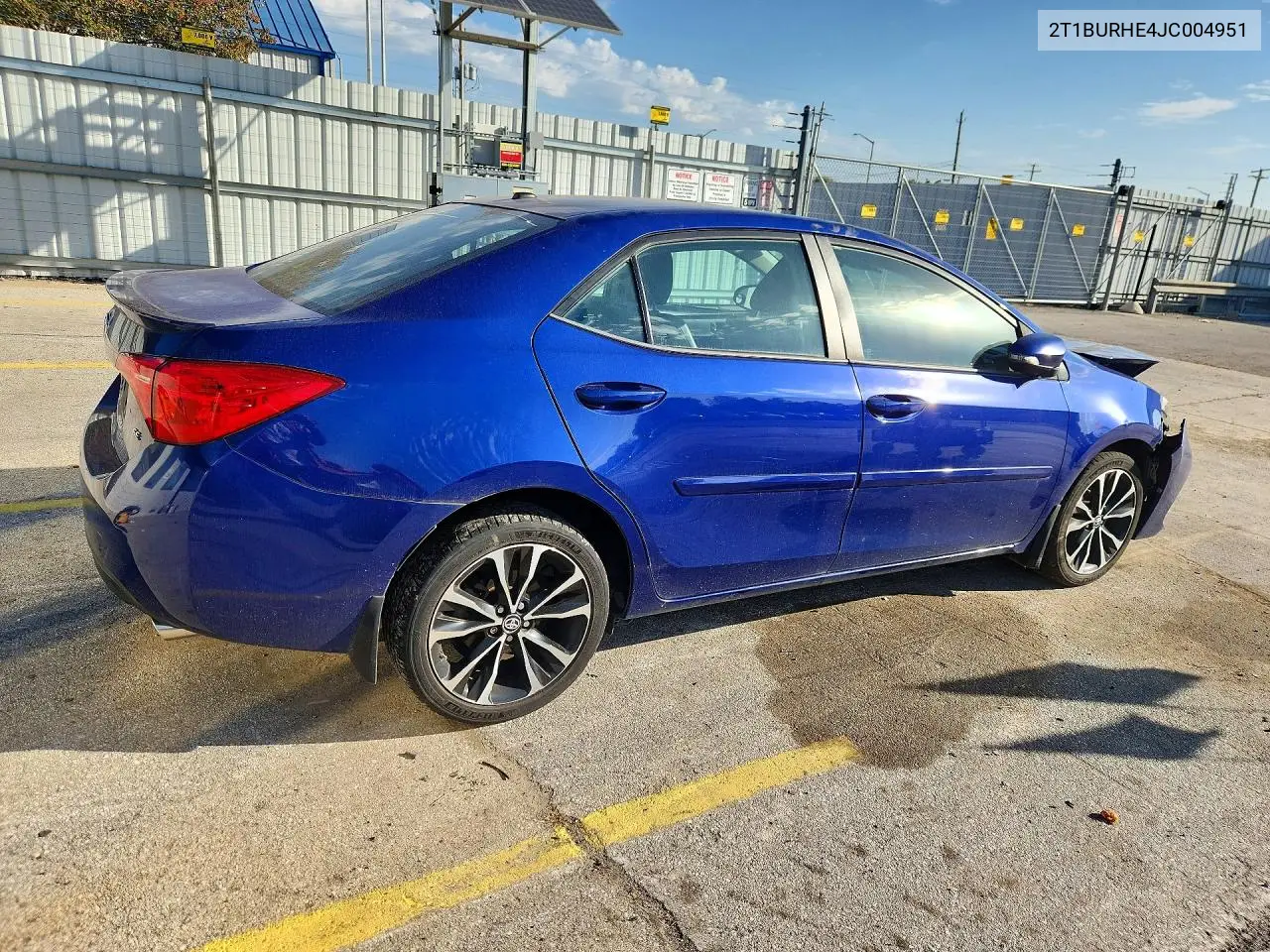 2018 TOYOTA COROLLA VIN 2T1BURHE4JC004951 — фото 3