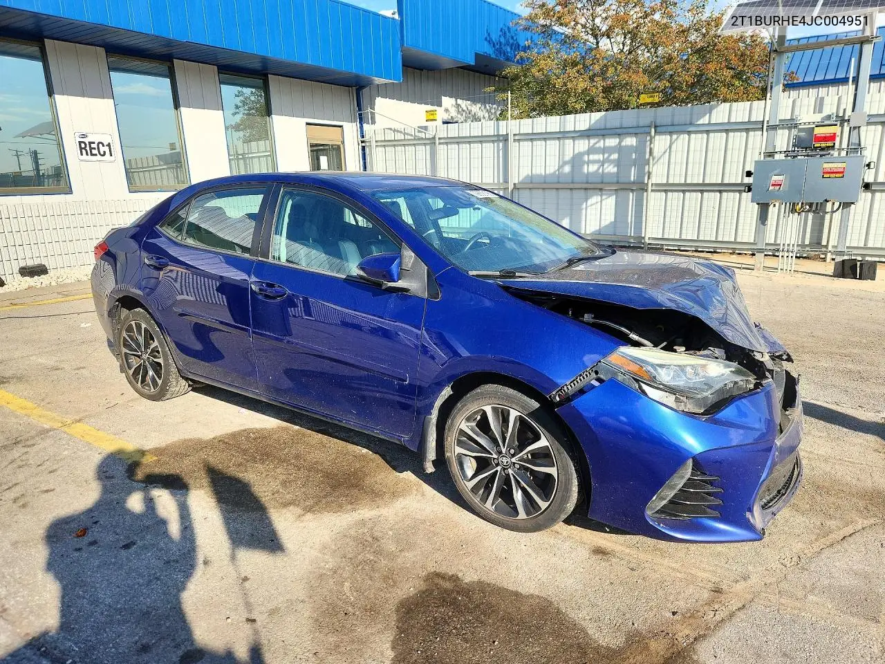 2018 TOYOTA COROLLA VIN 2T1BURHE4JC004951 — фото 4
