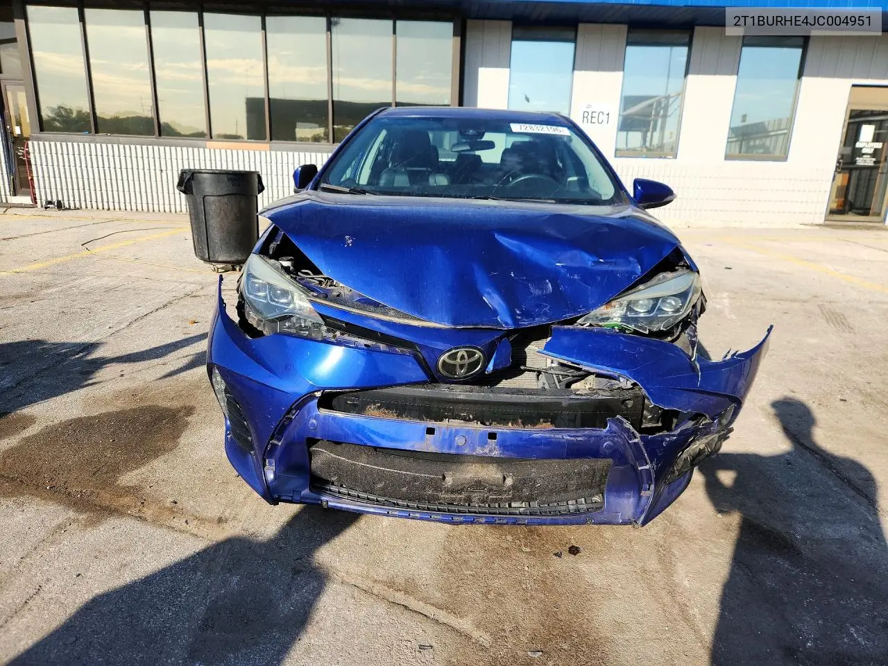 2018 TOYOTA COROLLA VIN 2T1BURHE4JC004951 — фото 5