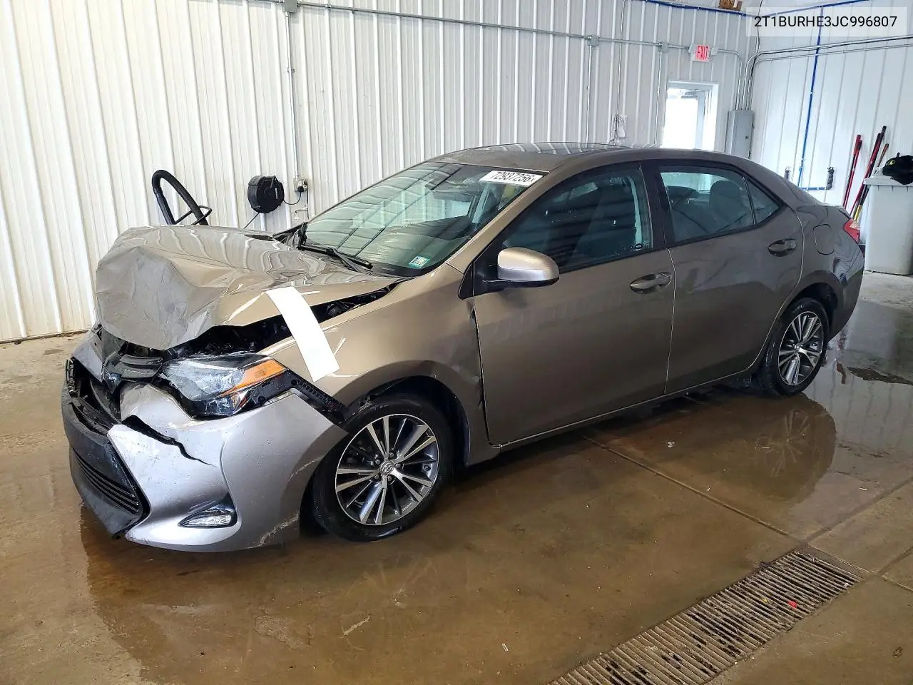 TOYOTA COROLLA 2018, VIN 2T1BURHE3JC996807