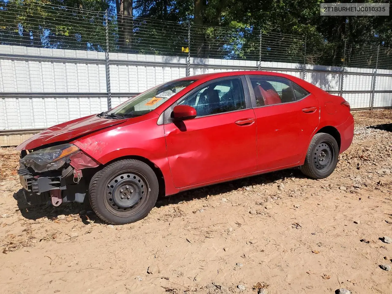 TOYOTA COROLLA 2018, VIN 2T1BURHE1JC010335
