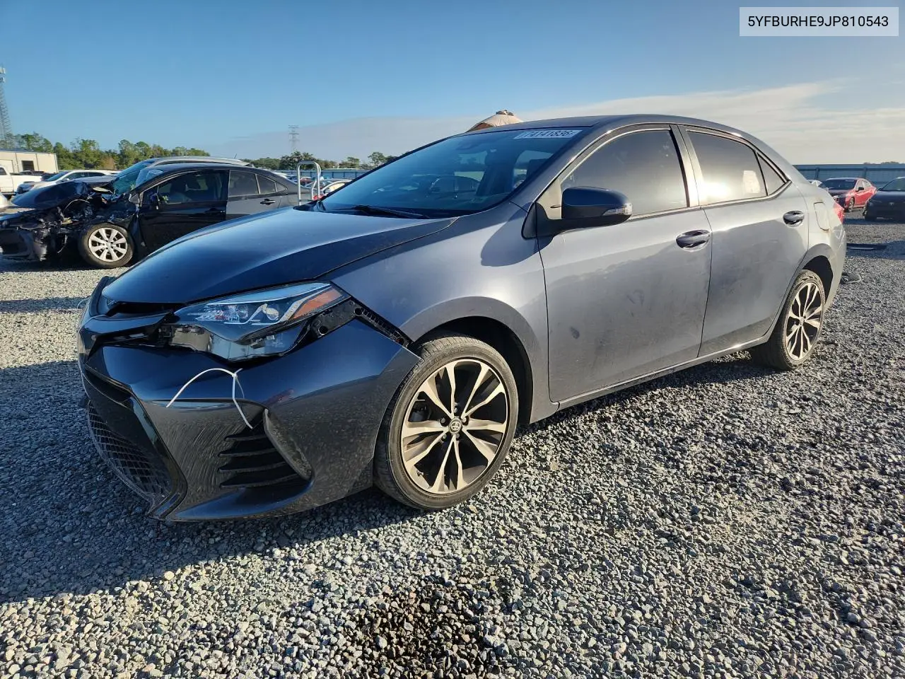 TOYOTA COROLLA 2018, VIN 5YFBURHE9JP810543
