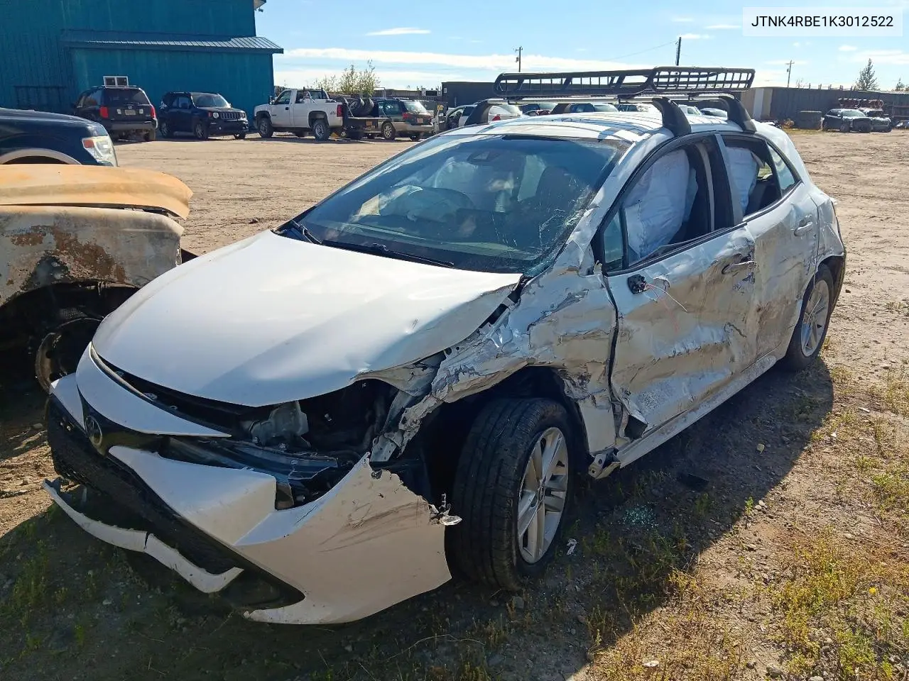 TOYOTA COROLLA 2019, VIN JTNK4RBE1K3012522