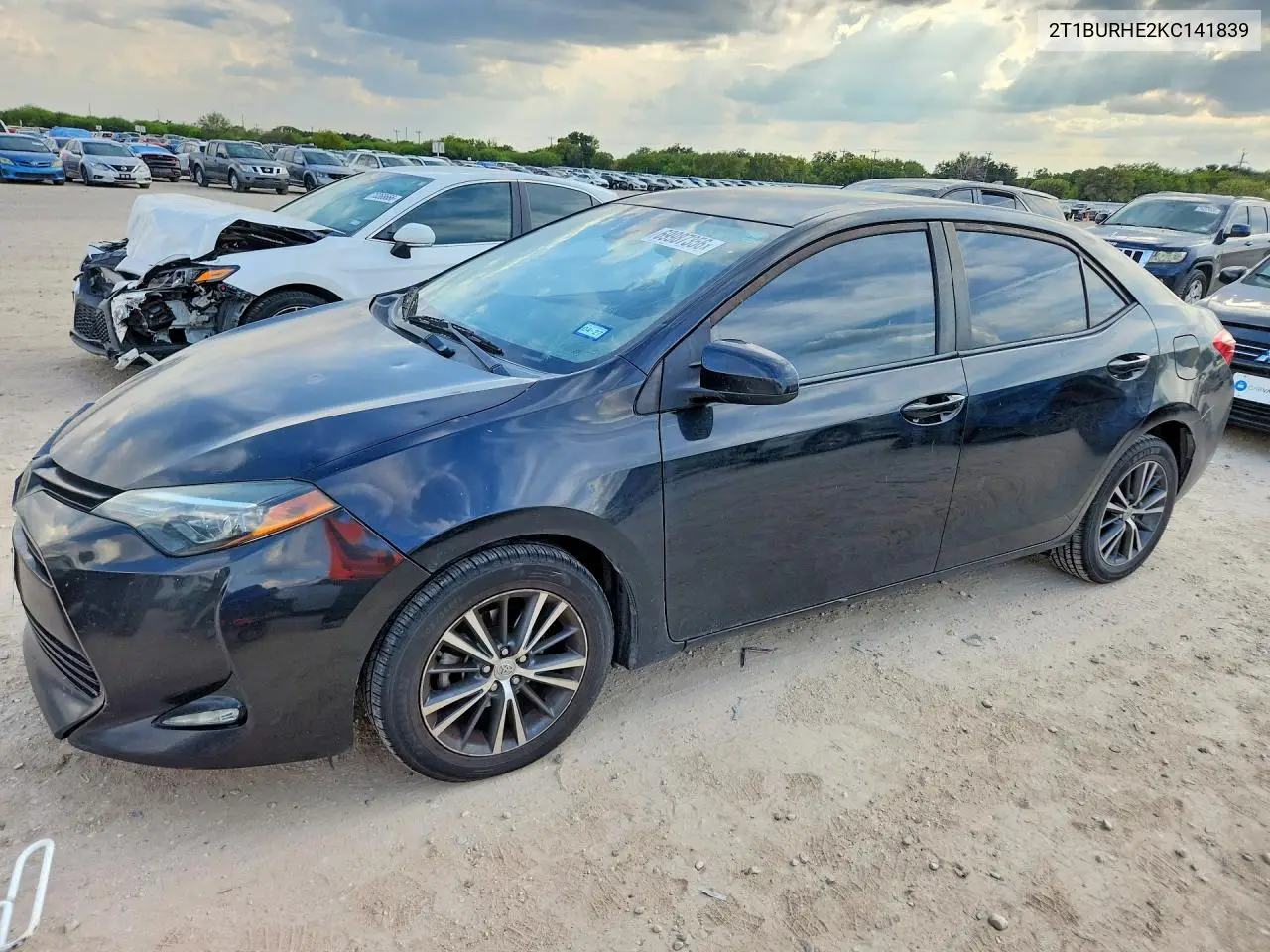 TOYOTA COROLLA 2019, VIN 2T1BURHE2KC141839