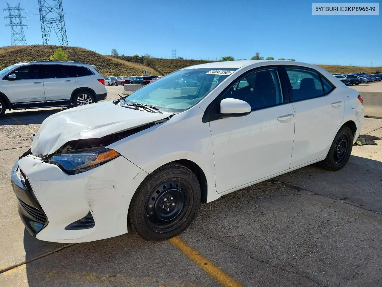 TOYOTA COROLLA 2019, VIN 5YFBURHE2KP896649