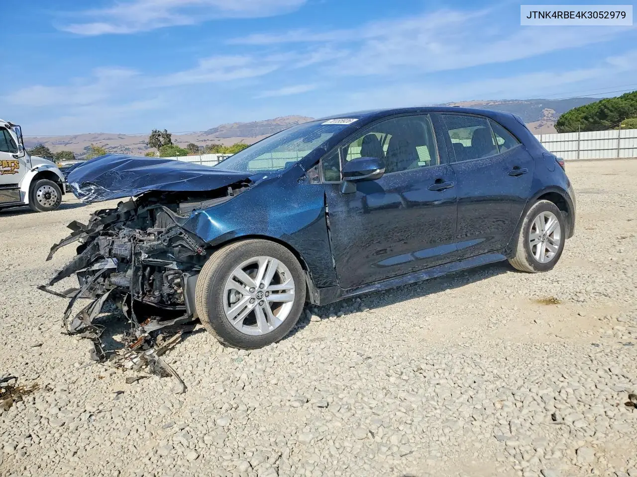TOYOTA COROLLA 2019, VIN JTNK4RBE4K3052979