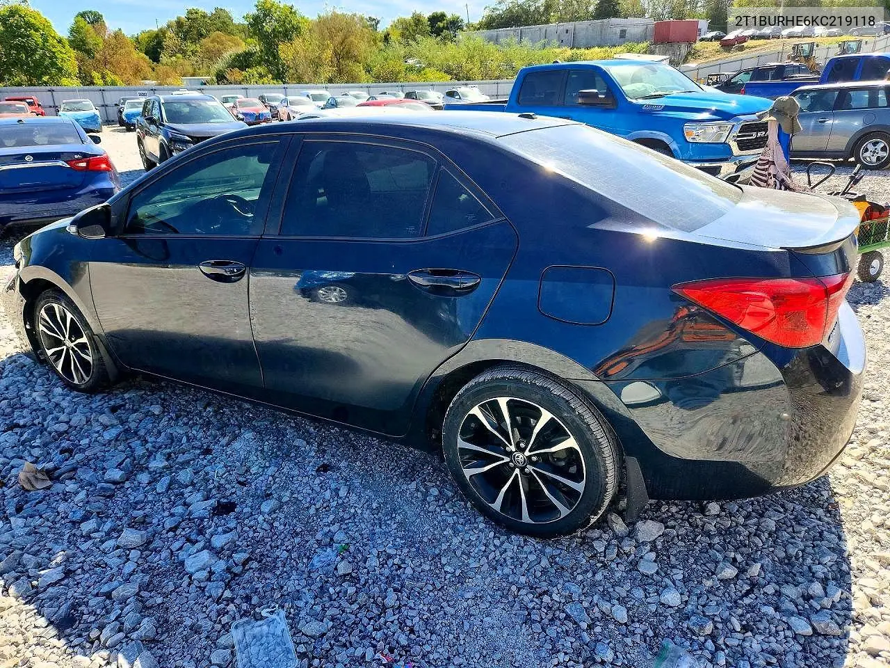 2019 TOYOTA COROLLA VIN 2T1BURHE6KC219118 — фото 2