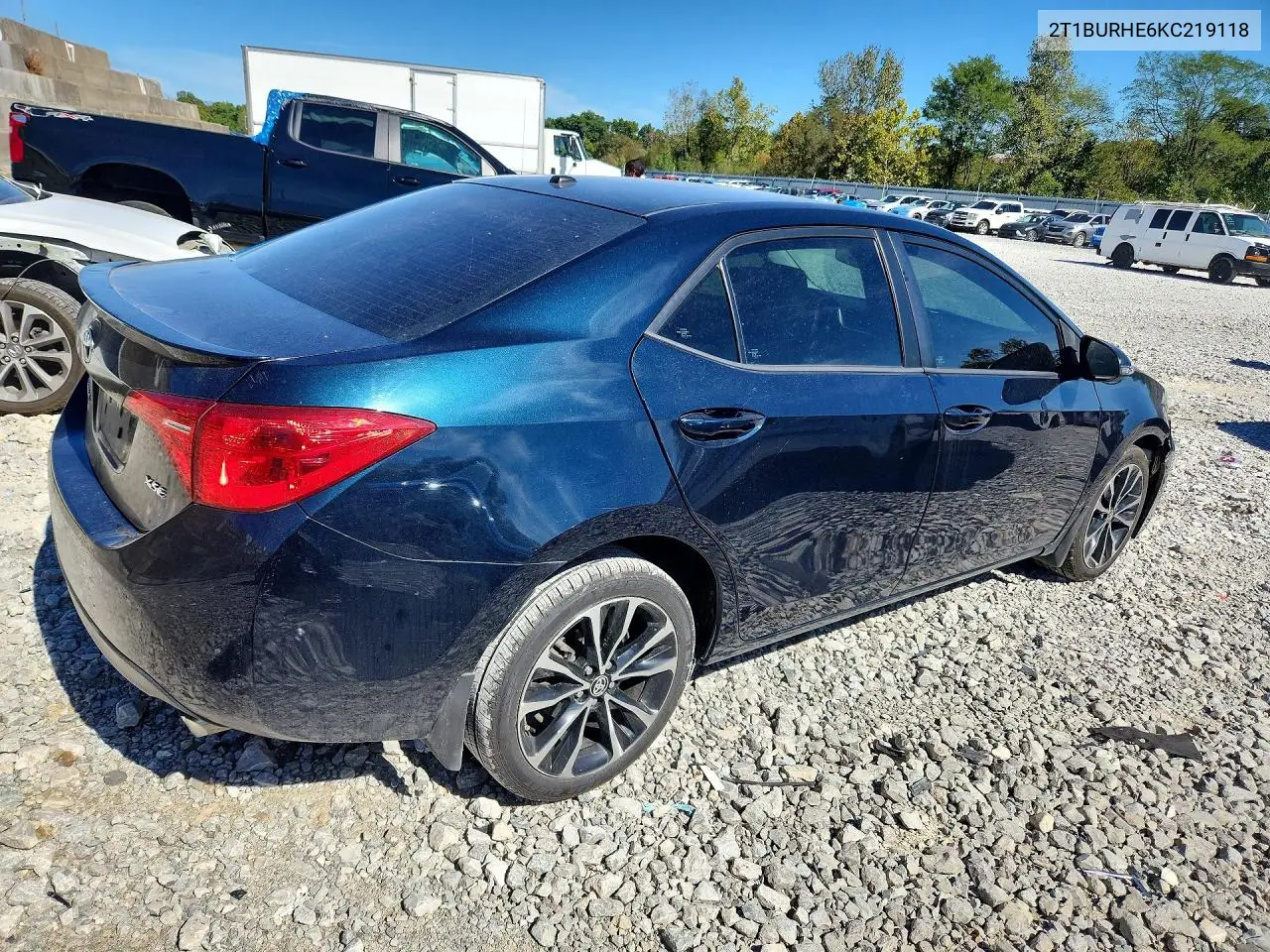 2019 TOYOTA COROLLA VIN 2T1BURHE6KC219118 — фото 3