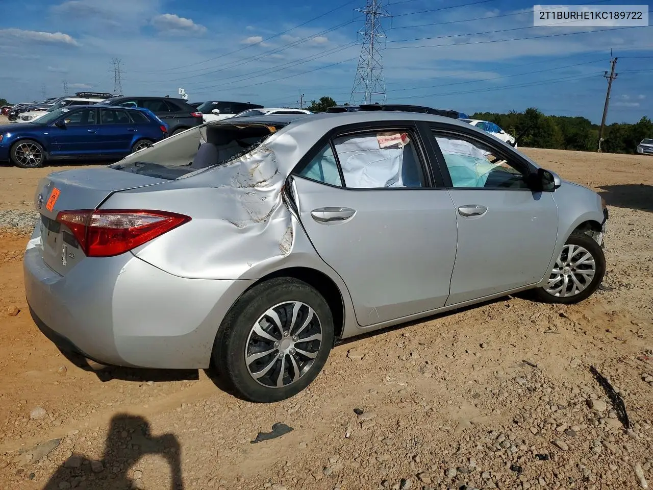 2019 TOYOTA COROLLA VIN 2T1BURHE1KC189722 — фото 3