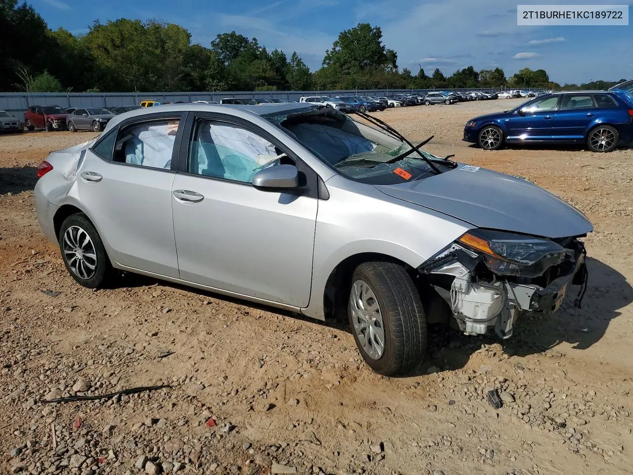 2019 TOYOTA COROLLA VIN 2T1BURHE1KC189722 — фото 4