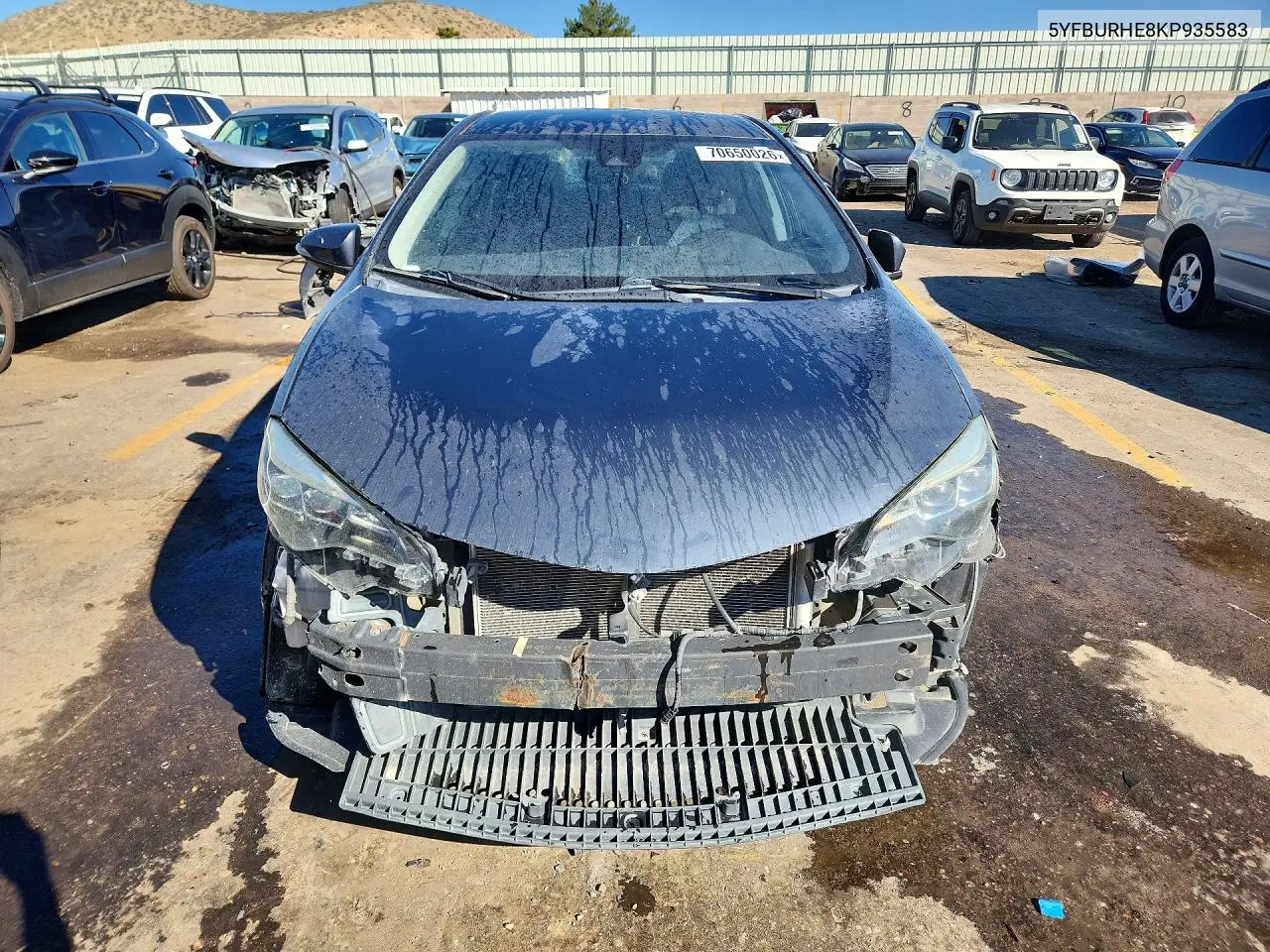2019 TOYOTA COROLLA VIN 5YFBURHE8KP935583 — фото 5