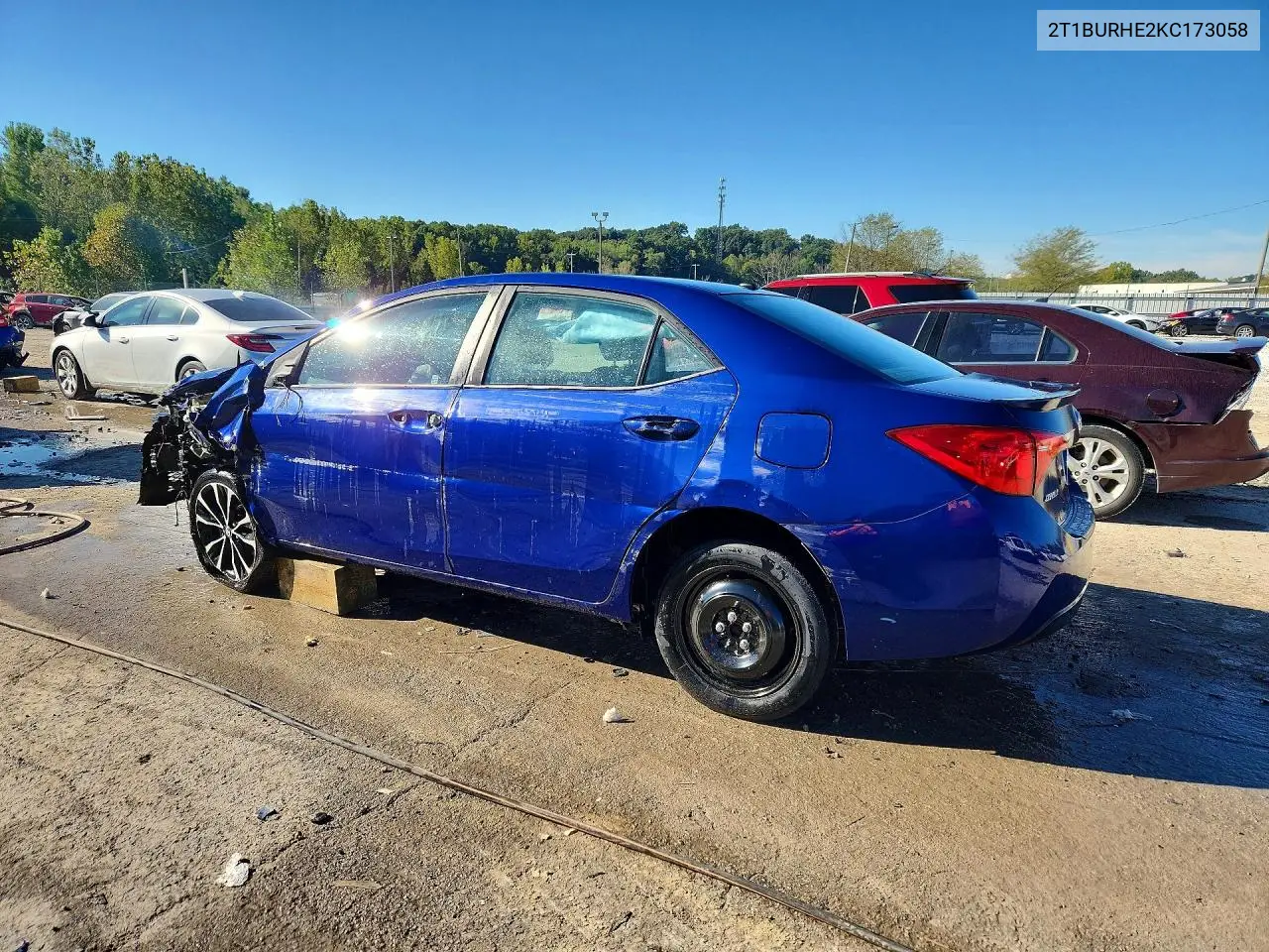 2019 TOYOTA COROLLA VIN 2T1BURHE2KC173058 — фото 2