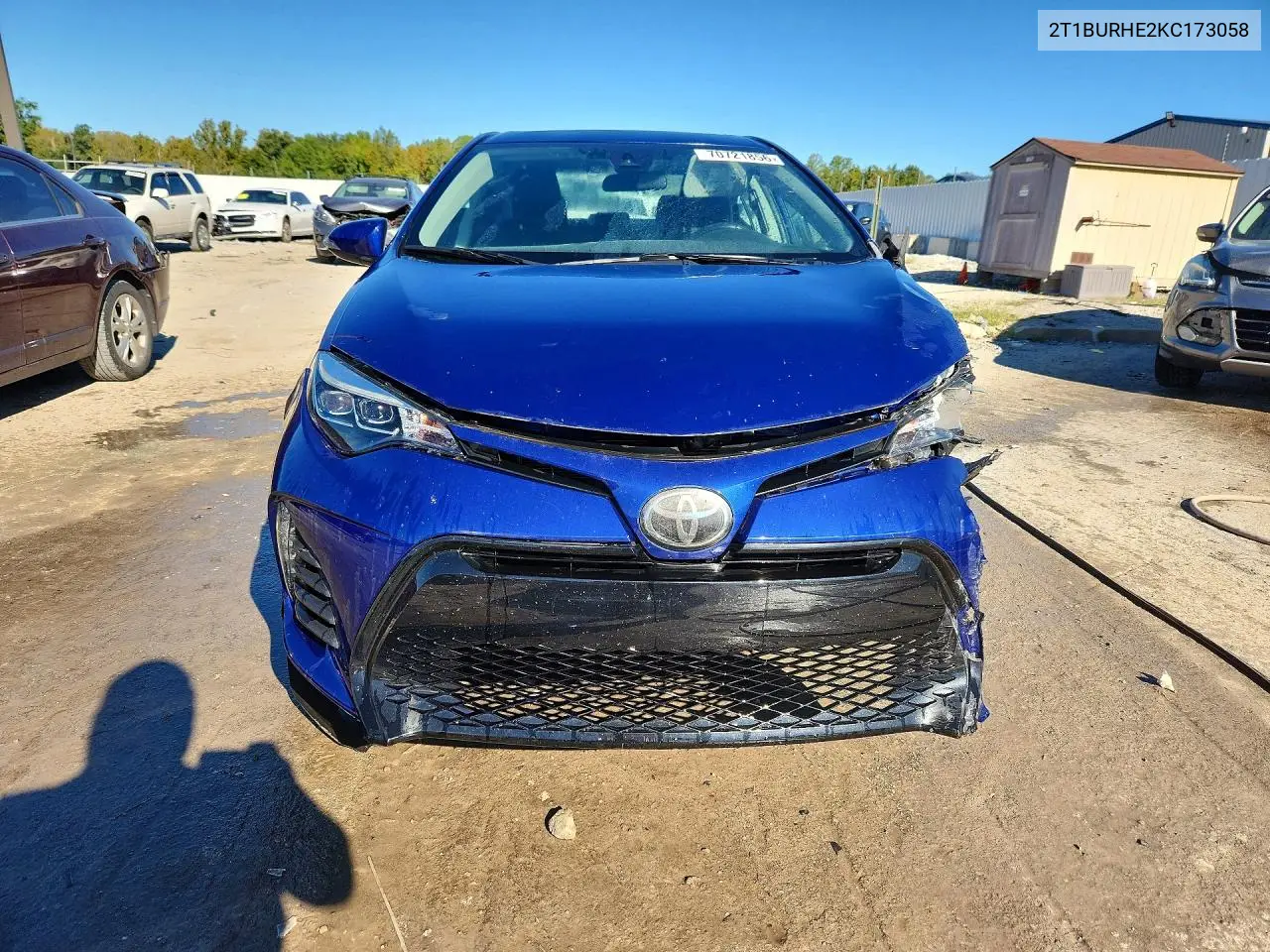 2019 TOYOTA COROLLA VIN 2T1BURHE2KC173058 — фото 5
