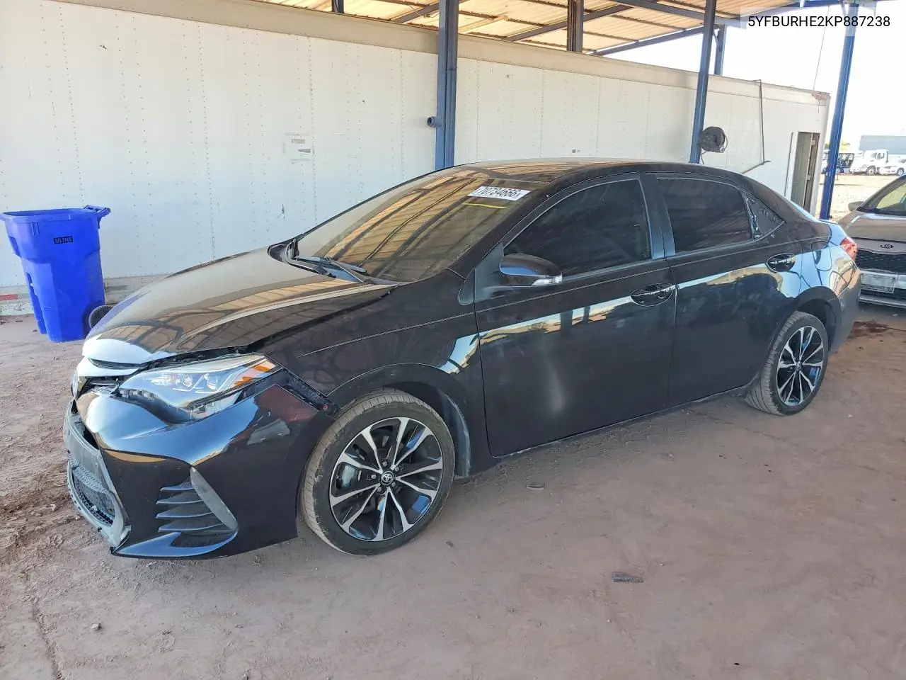 TOYOTA COROLLA 2019, VIN 5YFBURHE2KP887238