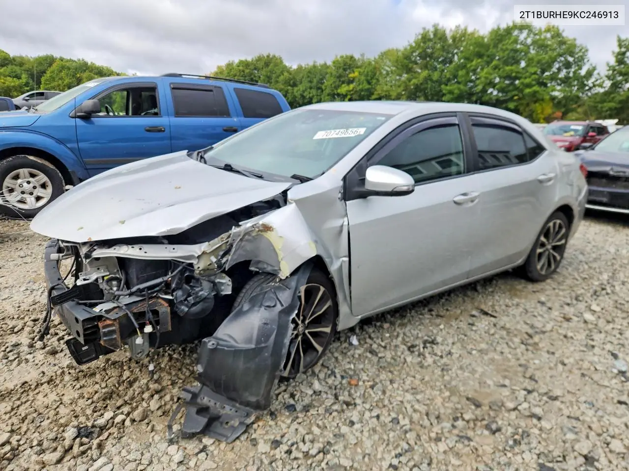 TOYOTA COROLLA 2019, VIN 2T1BURHE9KC246913