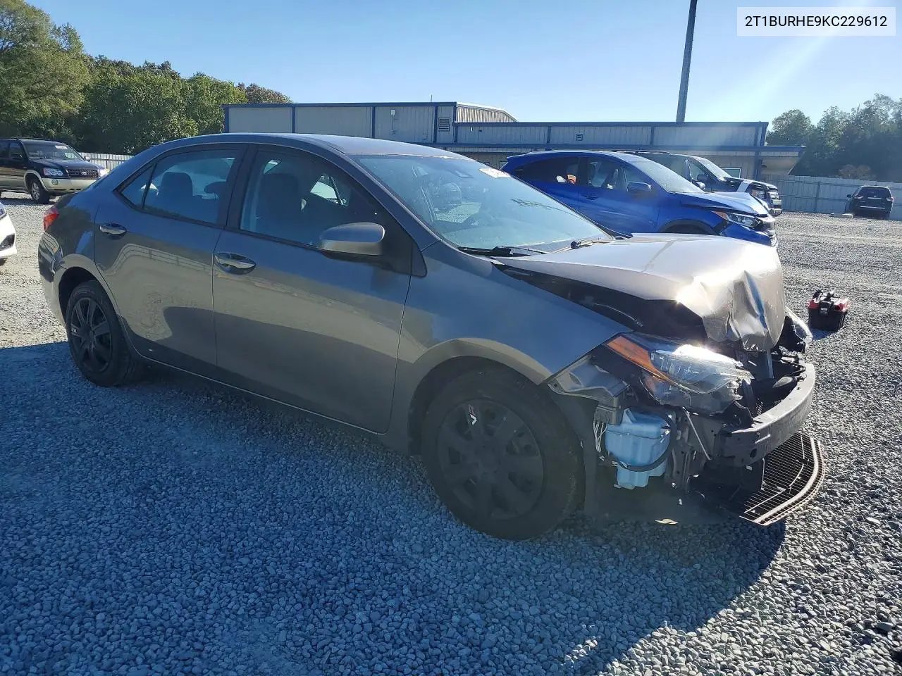 2019 TOYOTA COROLLA VIN 2T1BURHE9KC229612 — фото 4