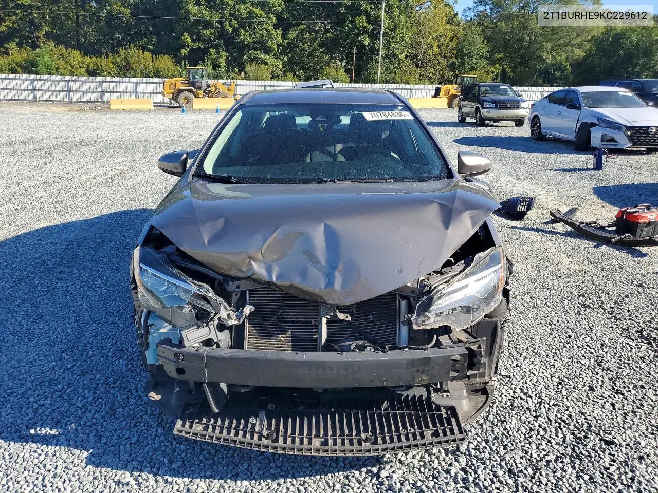 2019 TOYOTA COROLLA VIN 2T1BURHE9KC229612 — фото 5