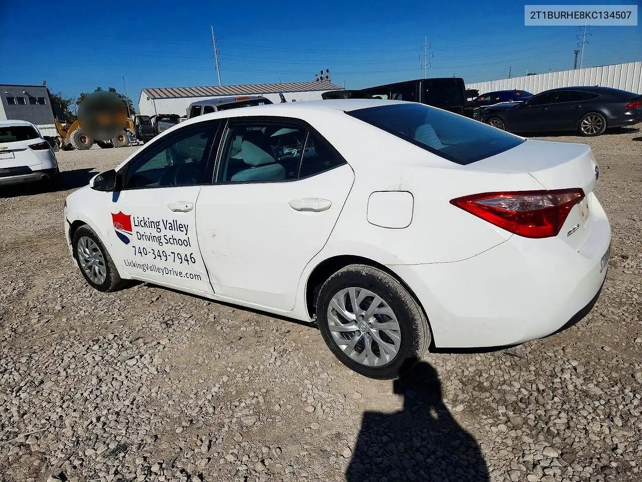 2019 TOYOTA COROLLA VIN 2T1BURHE8KC134507 — фото 2