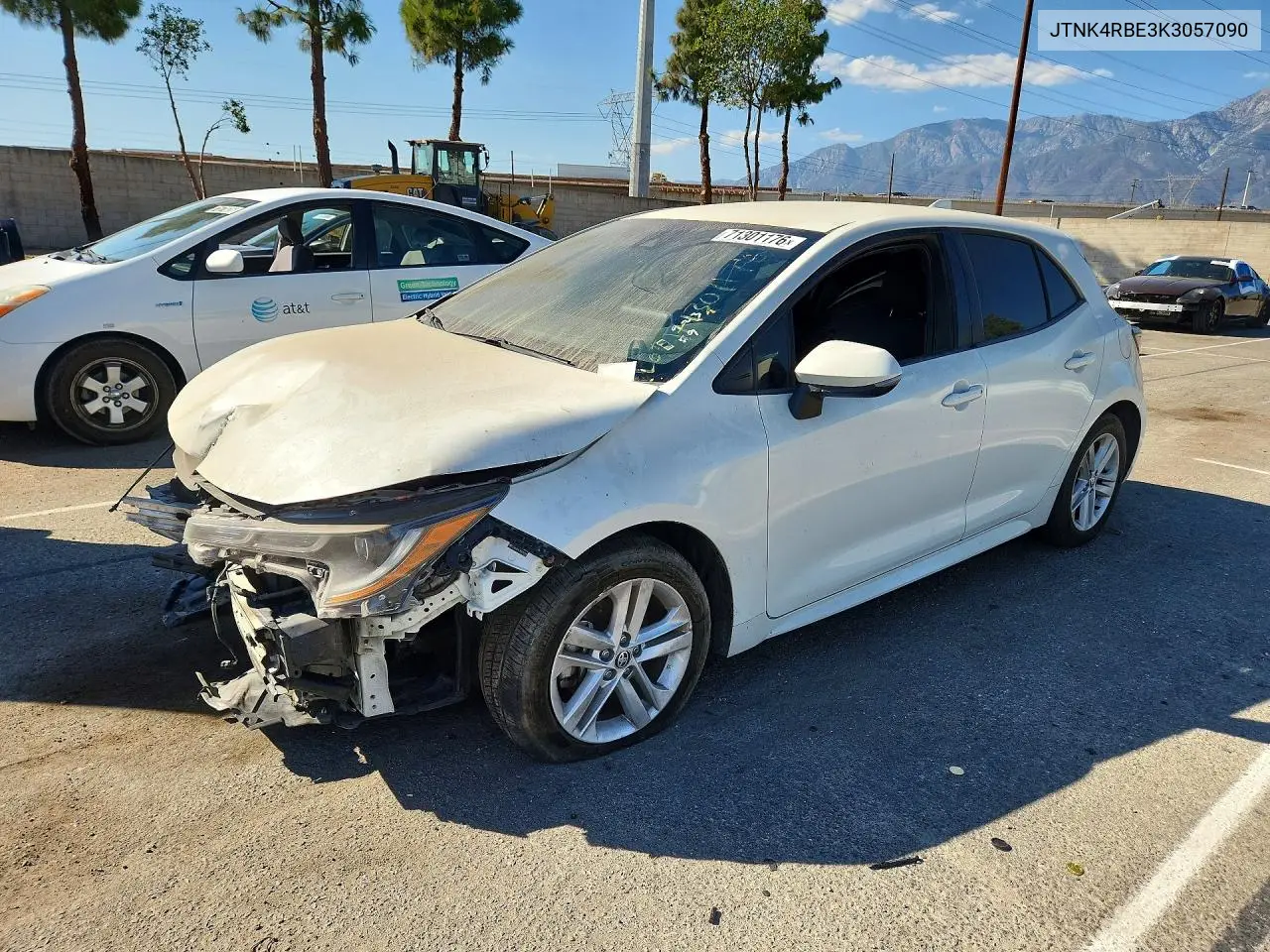 TOYOTA COROLLA 2019, VIN JTNK4RBE3K3057090