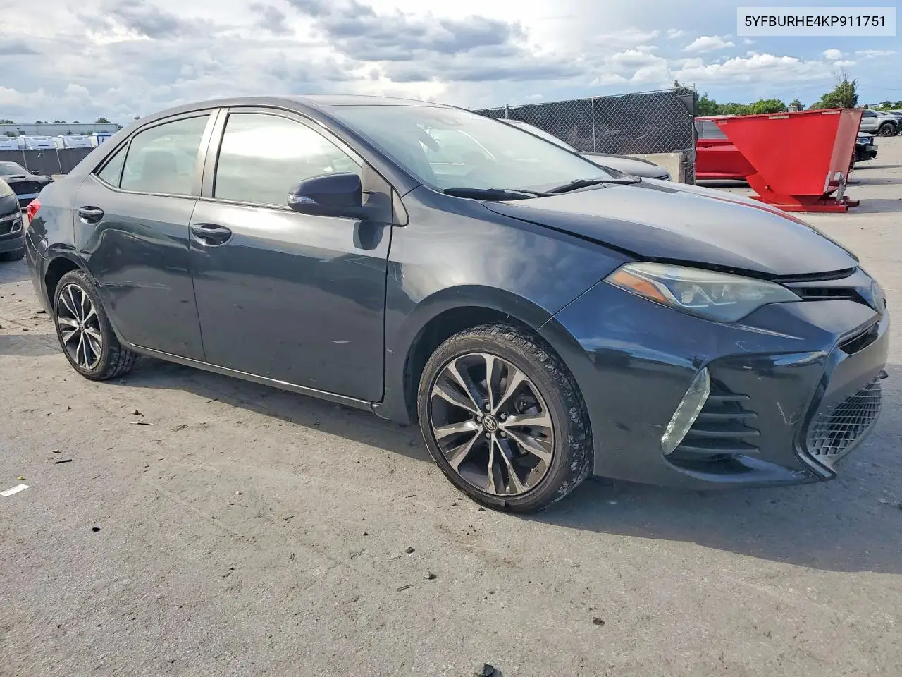 2019 TOYOTA COROLLA VIN 5YFBURHE4KP911751 — фото 4