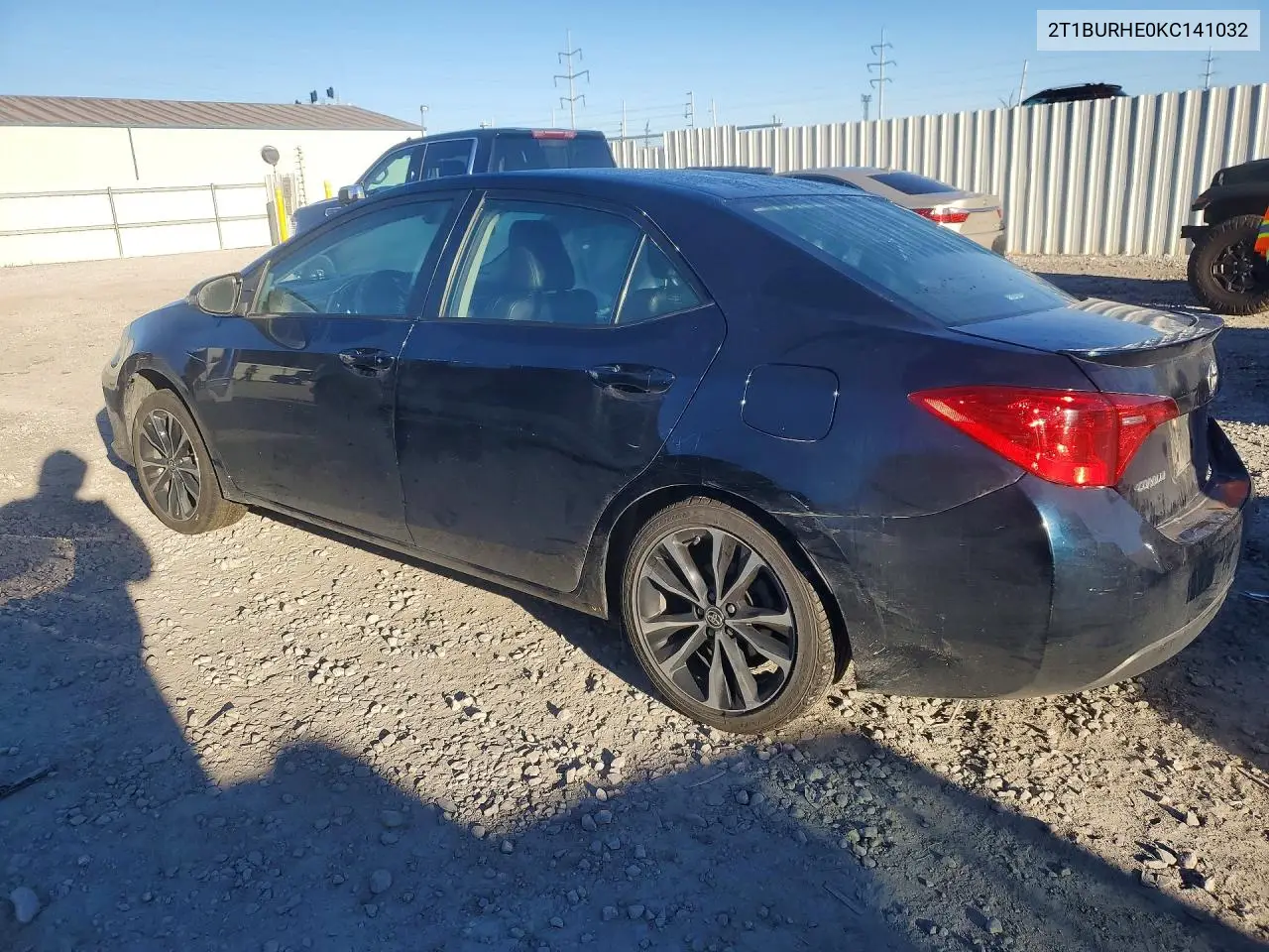 2019 TOYOTA COROLLA VIN 2T1BURHE0KC141032 — фото 2