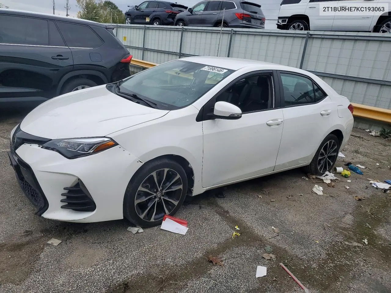 TOYOTA COROLLA 2019, VIN 2T1BURHE7KC193063