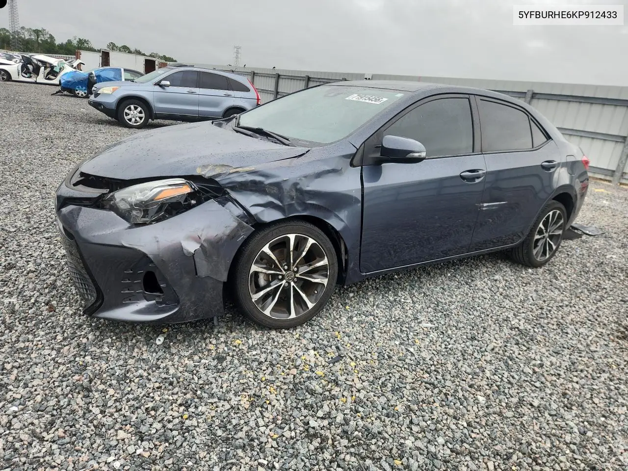 TOYOTA COROLLA 2019, VIN 5YFBURHE6KP912433
