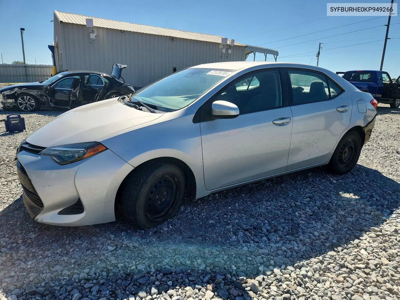 TOYOTA COROLLA 2019, VIN 5YFBURHE0KP949266