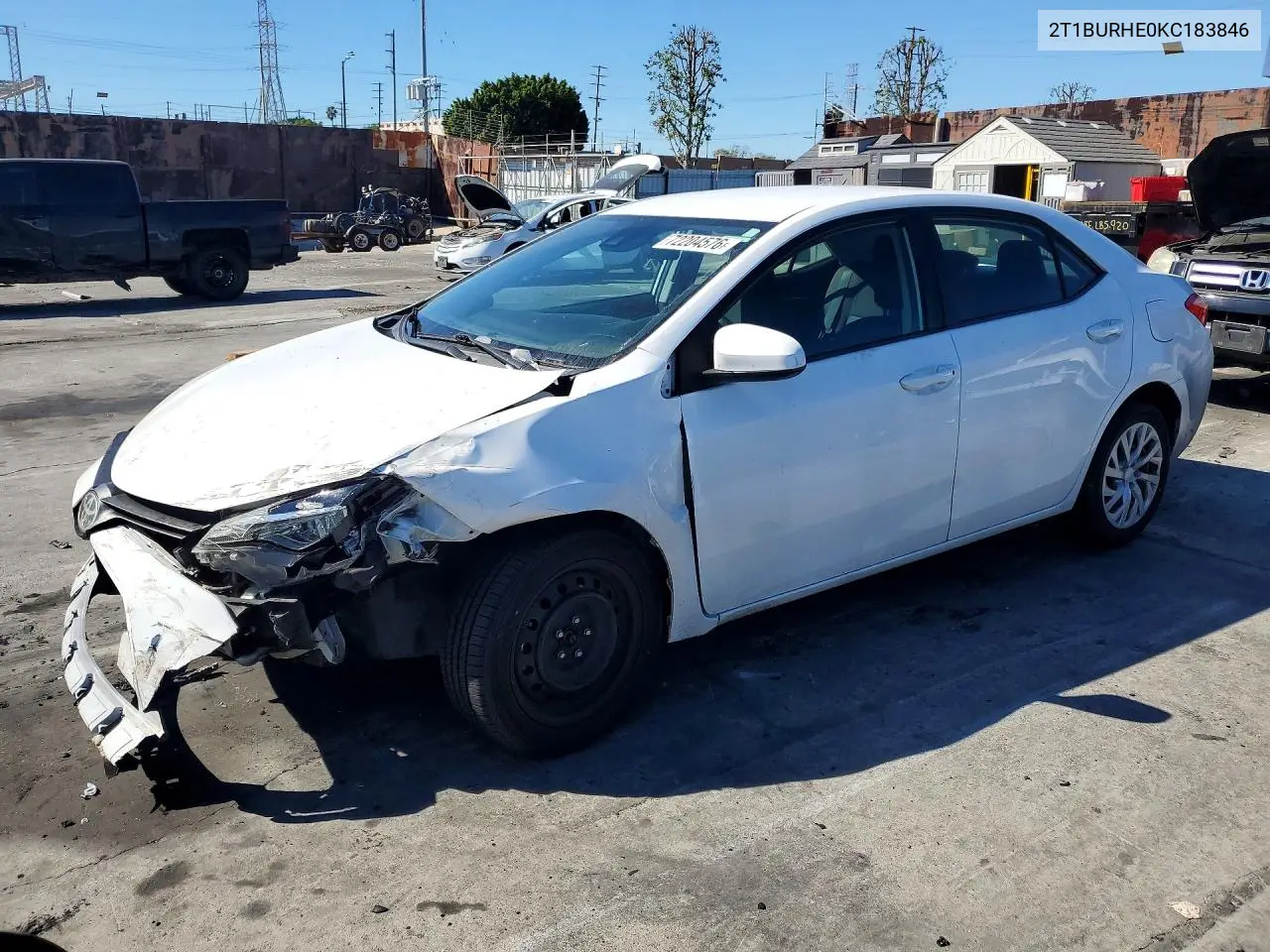 TOYOTA COROLLA 2019, VIN 2T1BURHE0KC183846