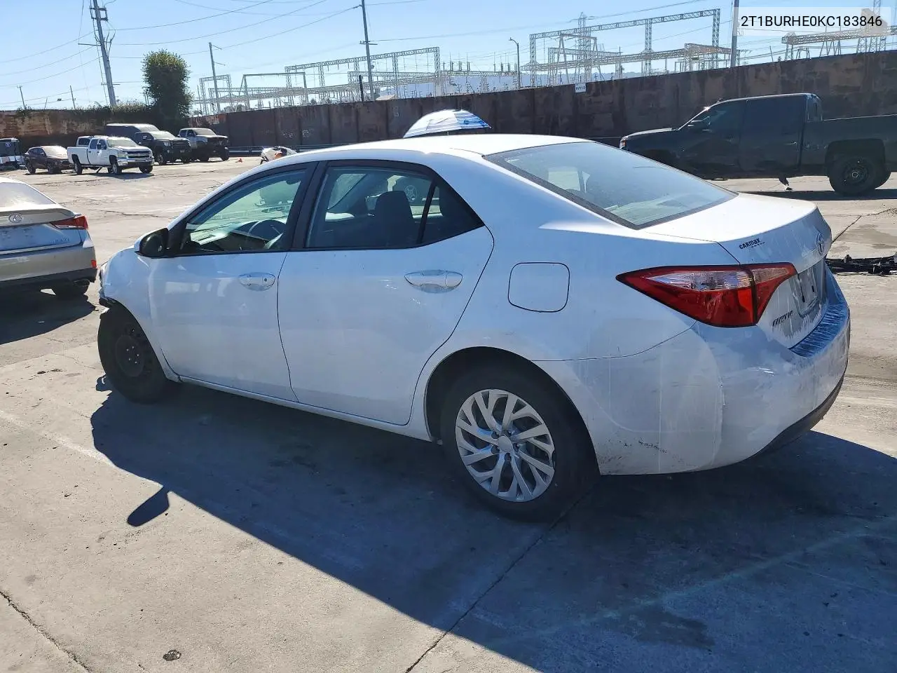 2019 TOYOTA COROLLA VIN 2T1BURHE0KC183846 — фото 2