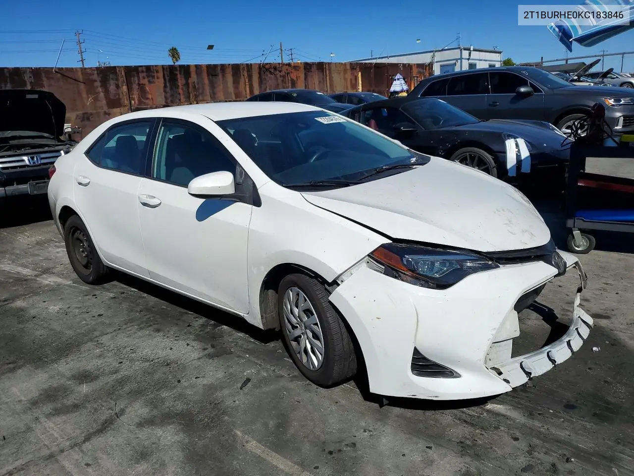 2019 TOYOTA COROLLA VIN 2T1BURHE0KC183846 — фото 4