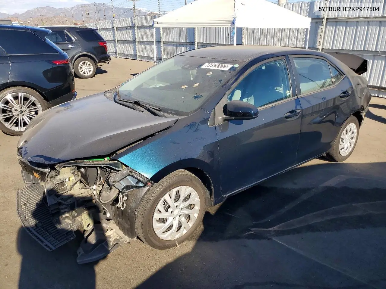 TOYOTA COROLLA 2019, VIN 5YFBURHE2KP947504