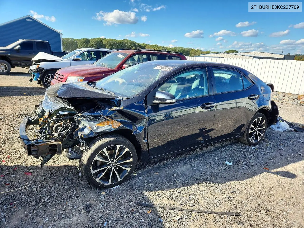 TOYOTA COROLLA 2019, VIN 2T1BURHE3KC227709