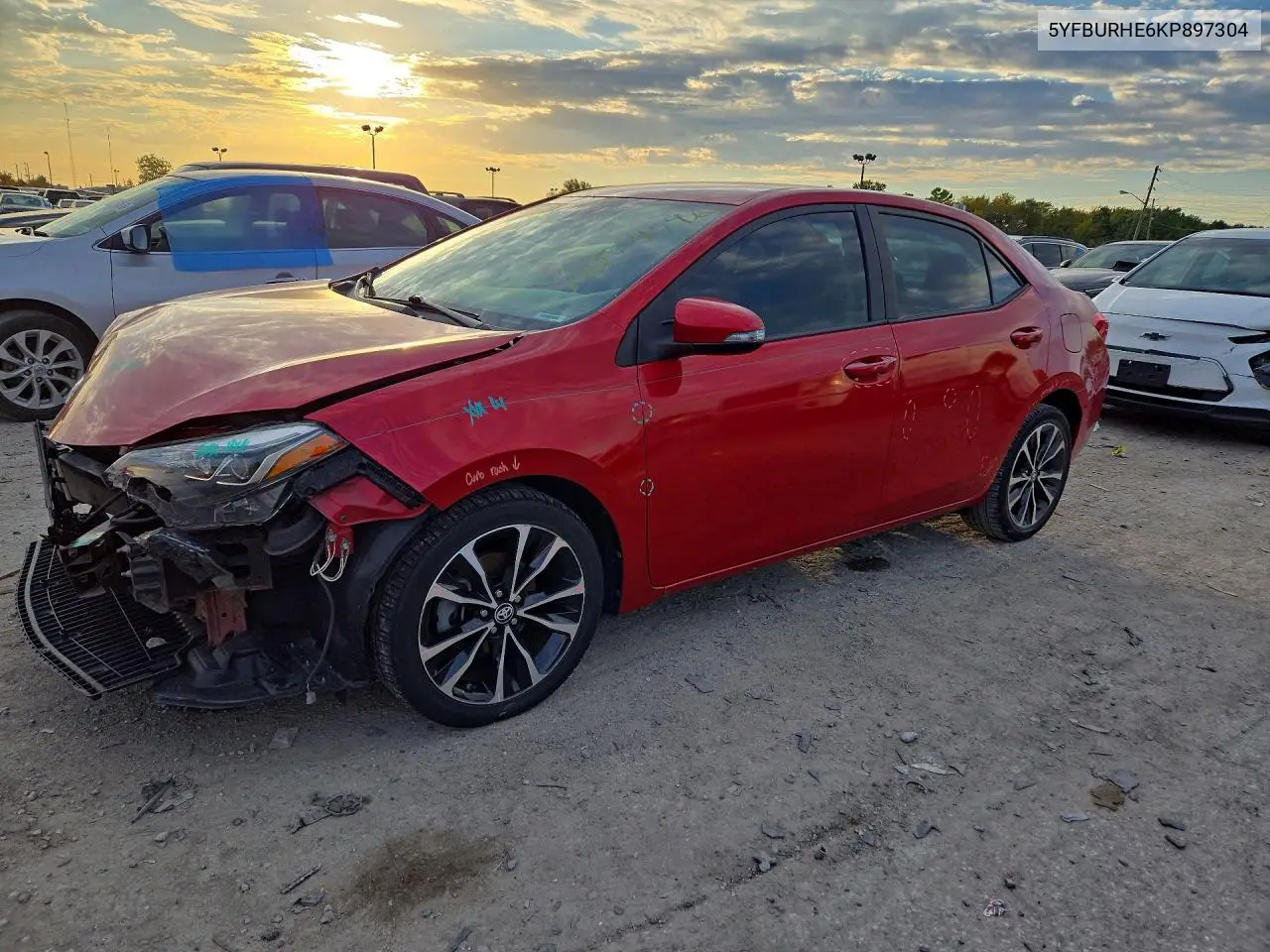 TOYOTA COROLLA 2019, VIN 5YFBURHE6KP897304