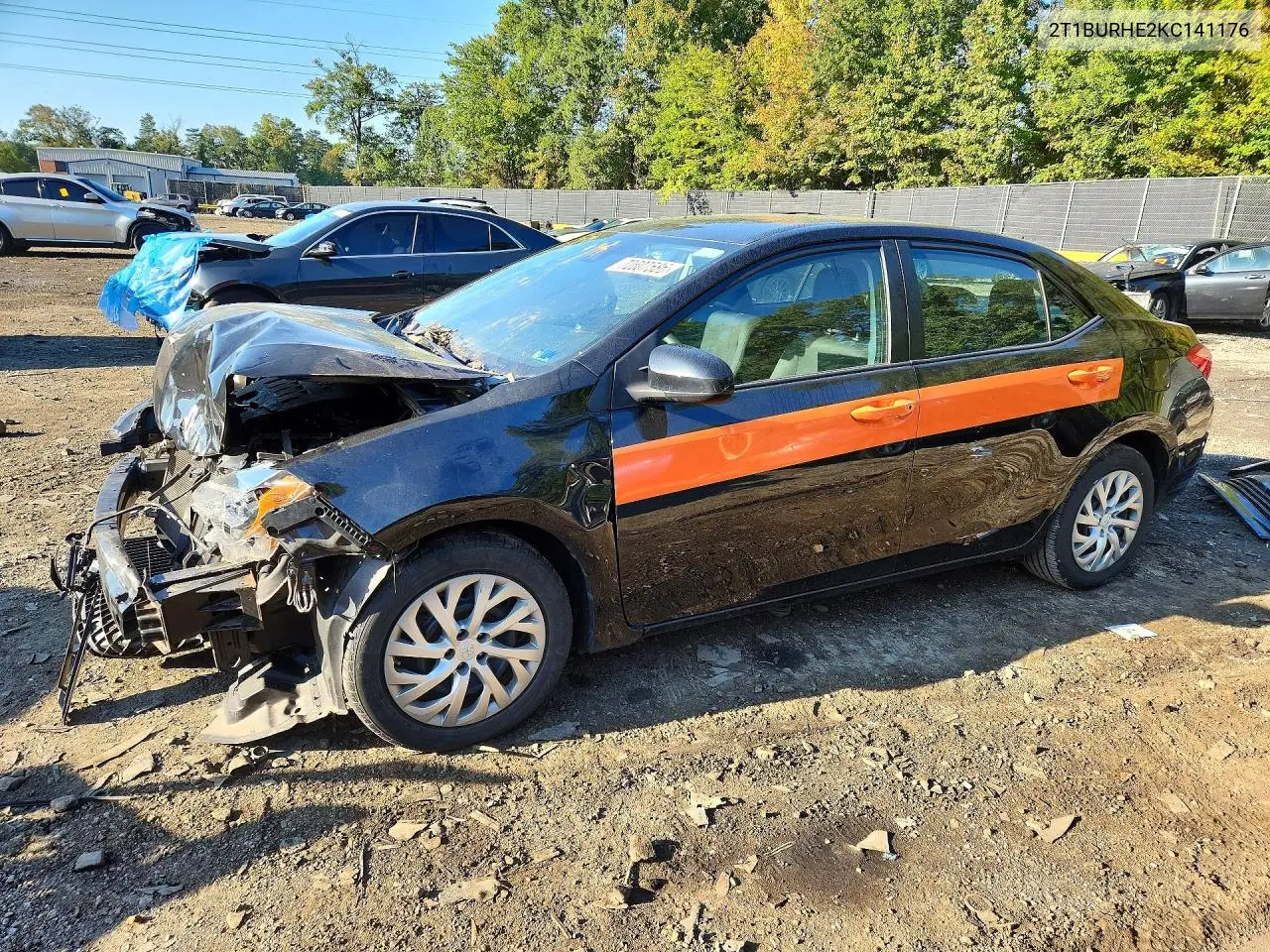 TOYOTA COROLLA 2019, VIN 2T1BURHE2KC141176