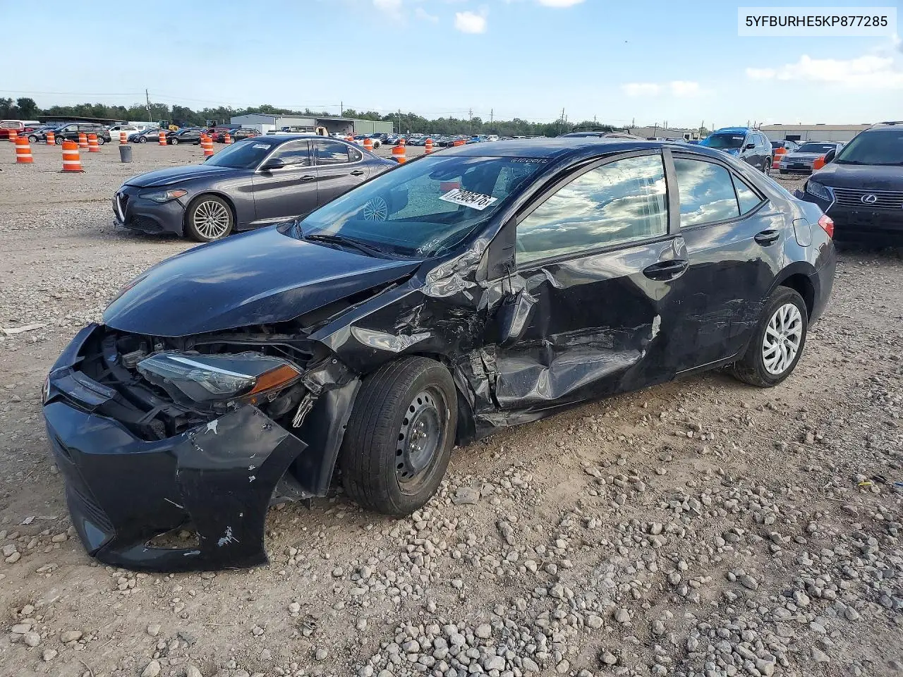 TOYOTA COROLLA 2019, VIN 5YFBURHE5KP877285