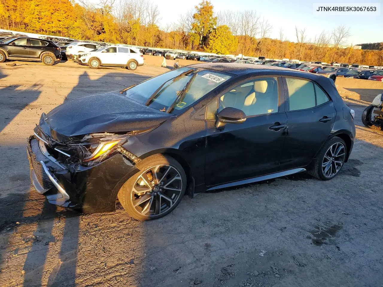 TOYOTA COROLLA 2019, VIN JTNK4RBE5K3067653