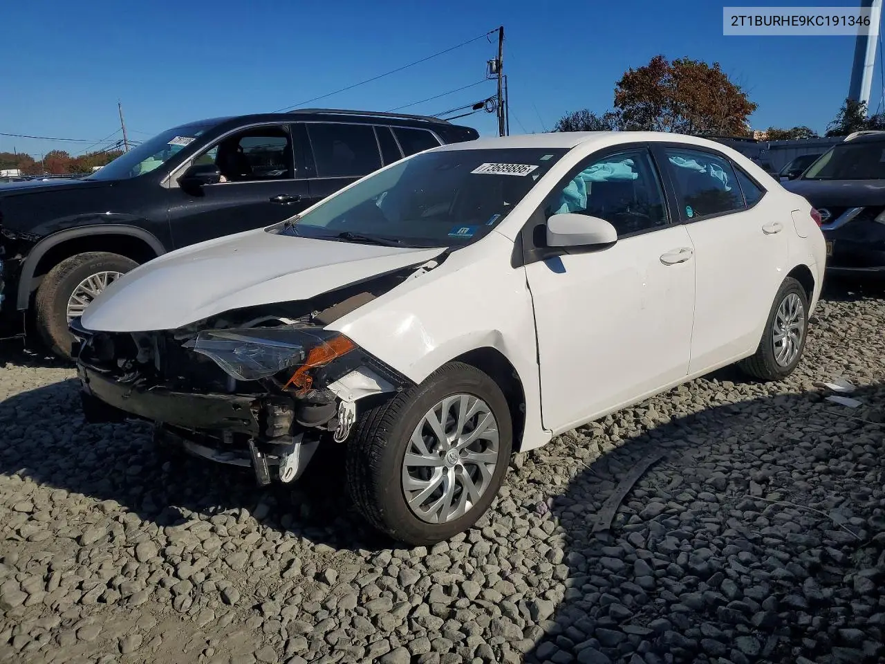 TOYOTA COROLLA 2019, VIN 2T1BURHE9KC191346