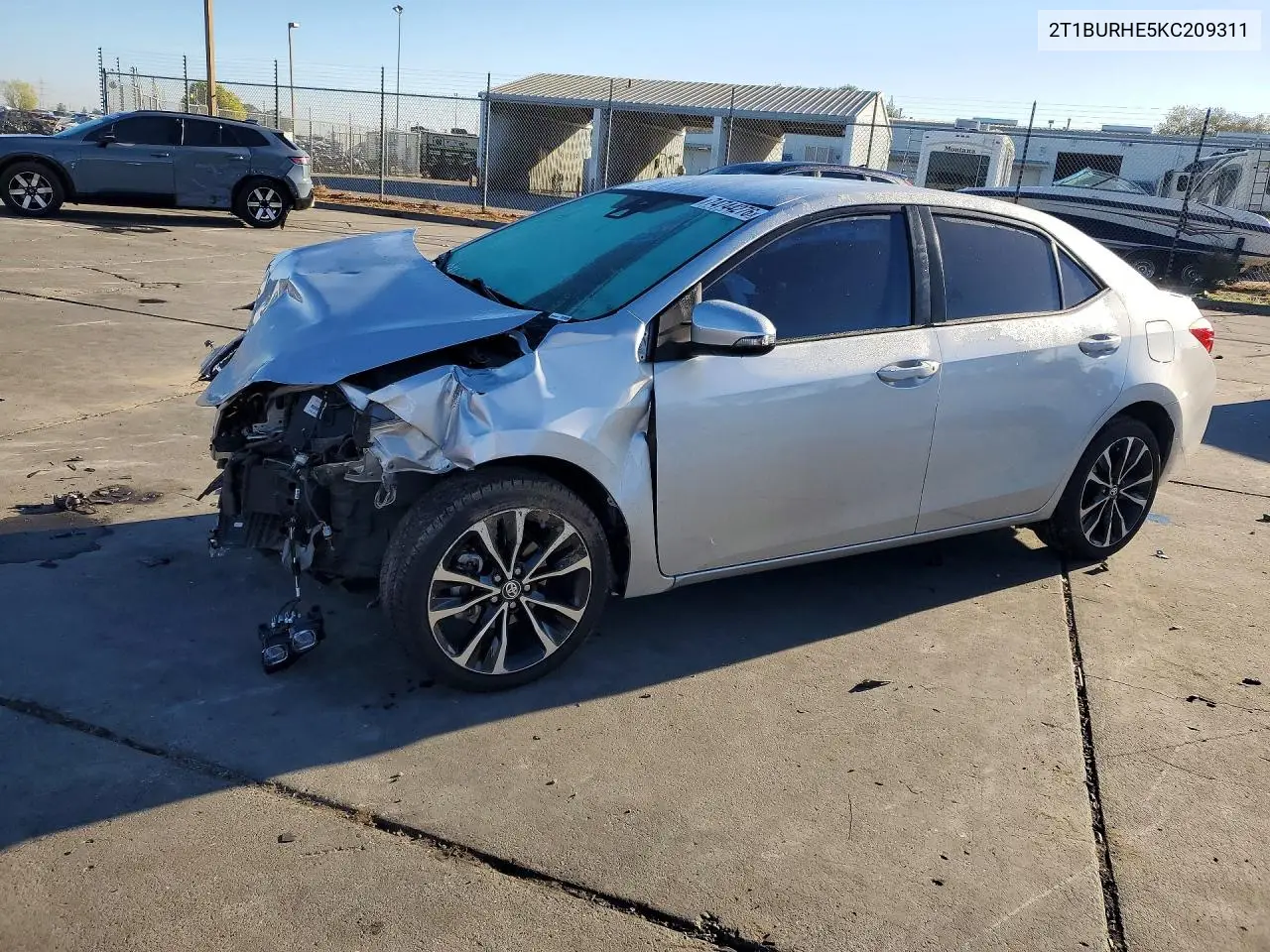 TOYOTA COROLLA 2019, VIN 2T1BURHE5KC209311
