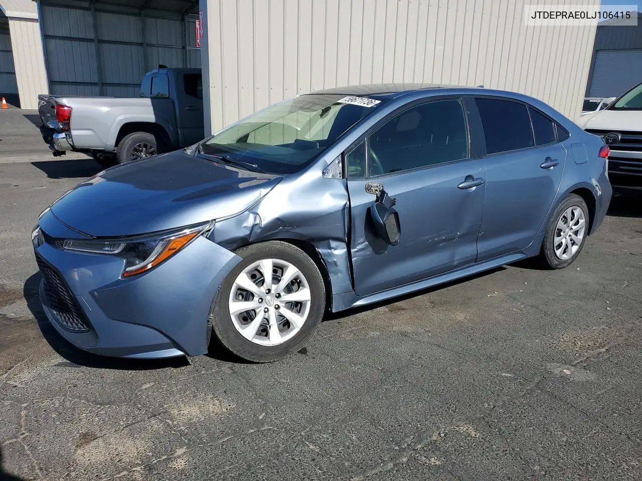 TOYOTA COROLLA 2020, VIN JTDEPRAE0LJ106415