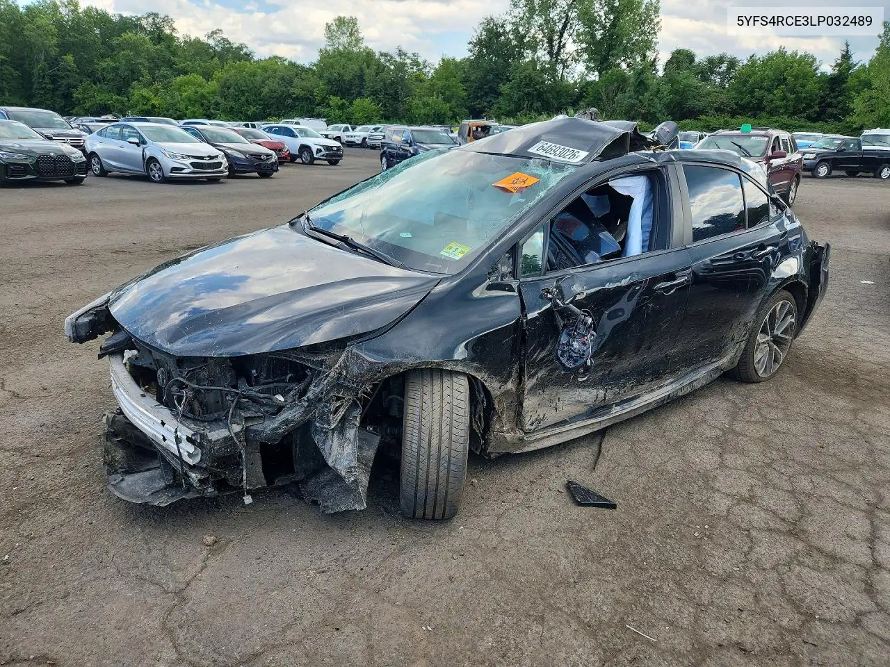 TOYOTA COROLLA 2020, VIN 5YFS4RCE3LP032489