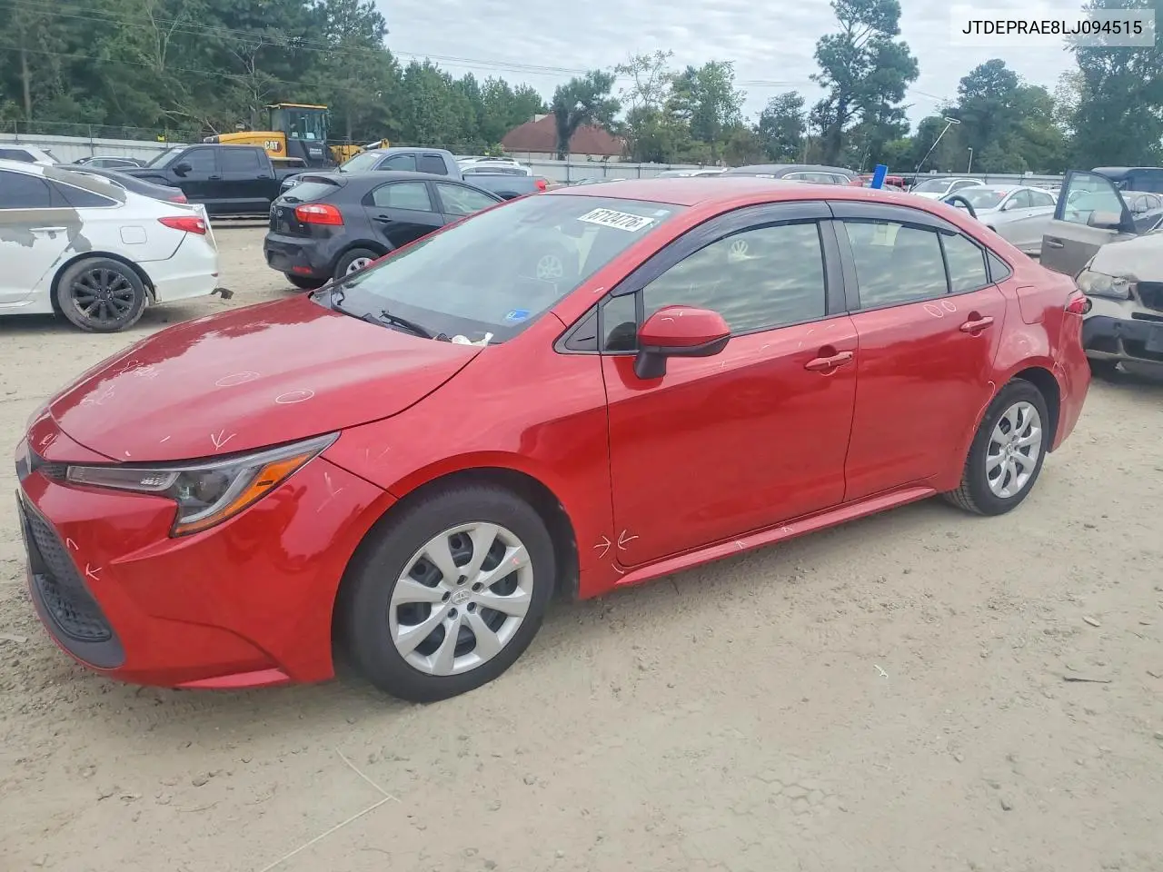TOYOTA COROLLA 2020, VIN JTDEPRAE8LJ094515