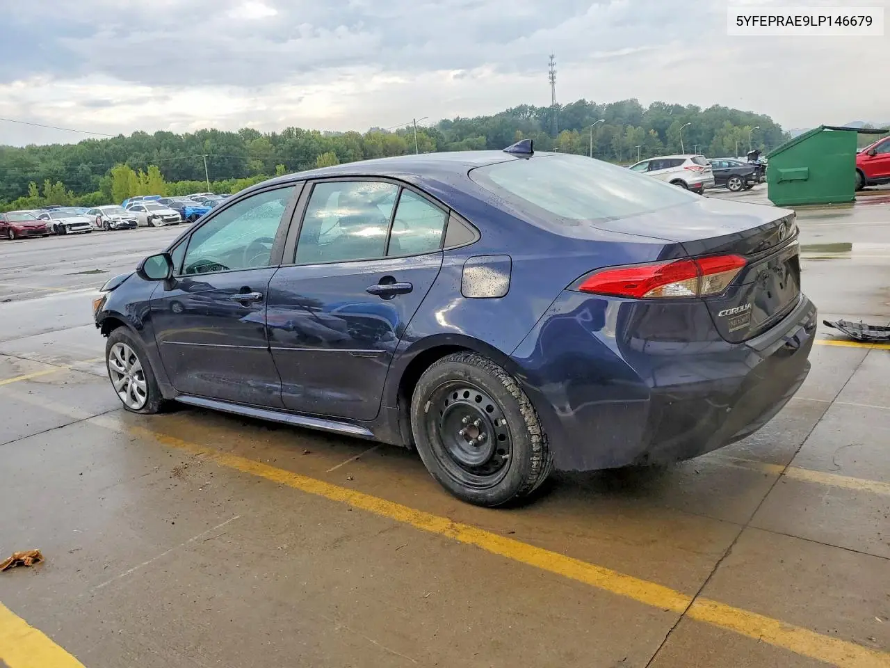 2020 TOYOTA COROLLA VIN 5YFEPRAE9LP146679 — фото 2