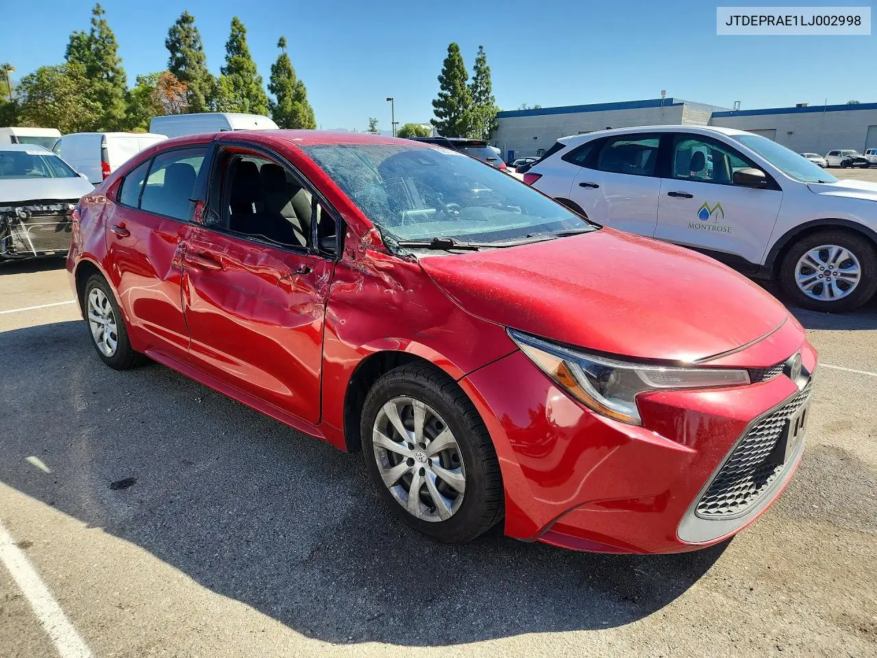 2020 TOYOTA COROLLA VIN JTDEPRAE1LJ002998 — фото 4