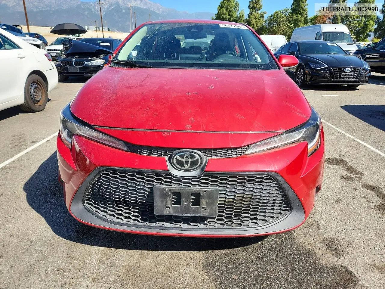 2020 TOYOTA COROLLA VIN JTDEPRAE1LJ002998 — фото 5