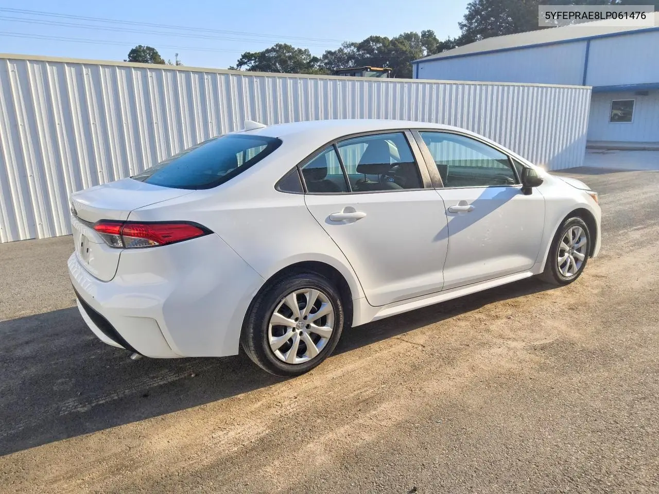 2020 TOYOTA COROLLA VIN 5YFEPRAE8LP061476 — фото 3