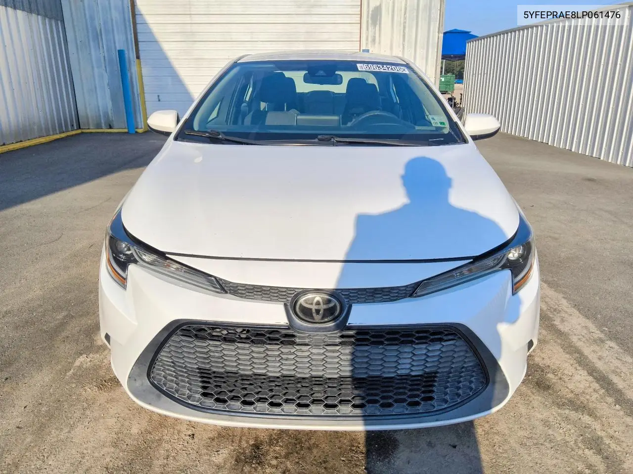 2020 TOYOTA COROLLA VIN 5YFEPRAE8LP061476 — фото 5